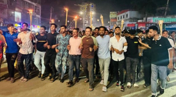 তুমি কে আমি কে, হাসনাত হাসনাত স্লোগানে এনসিপির মশাল মিছিল