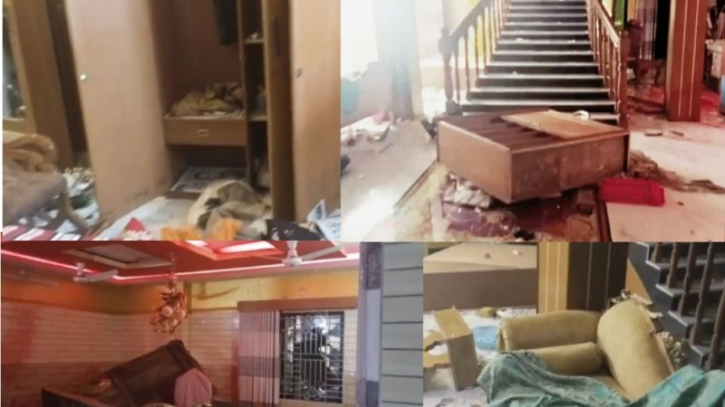 চাঁদা না দেওয়ায় বাড়িঘর ভাঙচুর ও লুটপাটের অভিযোগ