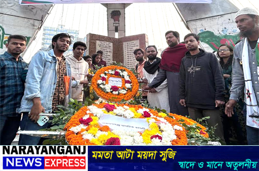 বিজয় দিবসে যুব ফেডারেশনের চাষাঢ়াস্থ স্মৃতিস্তম্ভে শ্রদ্ধাঞ্জলী