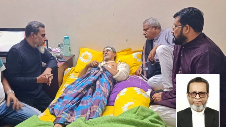 স্বপন চৌধুরীর শয‌্যাপা‌শে এম‌পি কালা‌মের প্রতি‌নি‌ধি দল