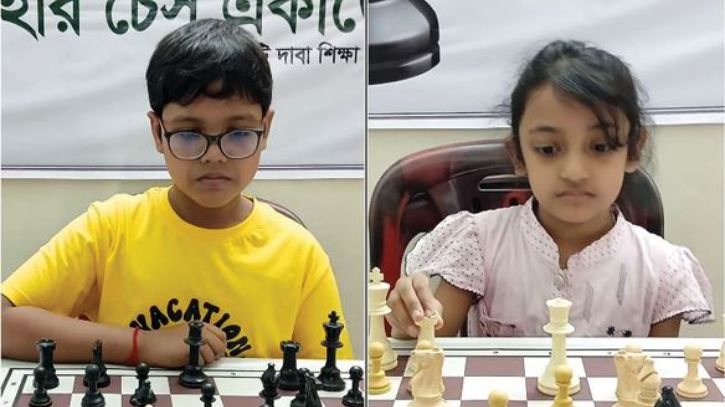 দাবা প্রতিযোগিতায় রুদ্রনীল চ্যাম্পিয়ন, রানার আপ শরণ্যা