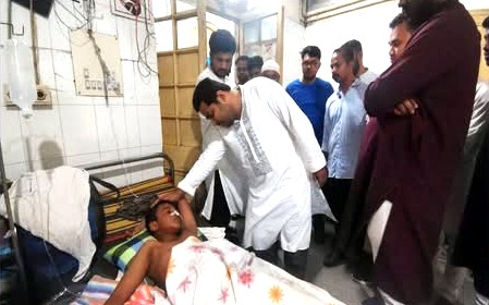 ফতুল্লায় গুলিবিদ্ধ ইমরানকে দেখতে হাসপাতালে এমপি আল আমিন
