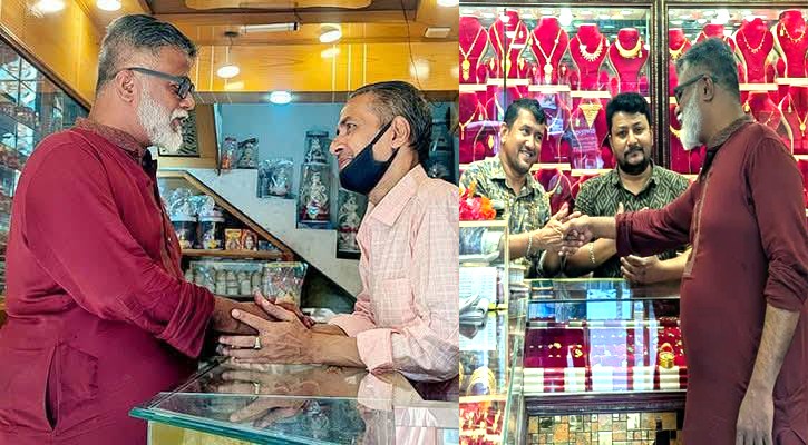 কালিরবাজারের ব্যবসায়ীদের সঙ্গে সাবেক কাউন্সিলর খোরশেদের বৈশাখী শুভেচ্ছা বিনিময়