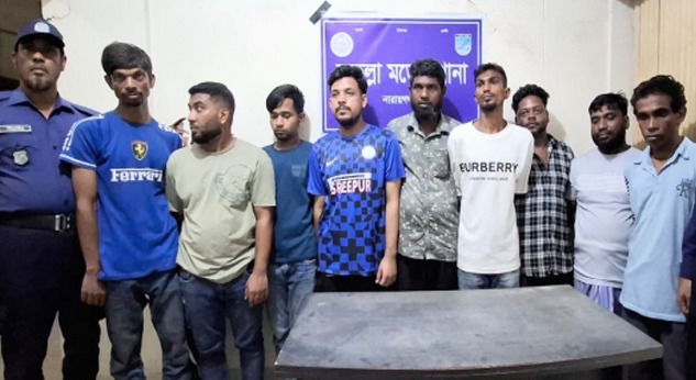 ফতুল্লায় পুলিশ, র্যাব ও ডিবির যৌথ অভিযানে গ্রেপ্তার ৯
