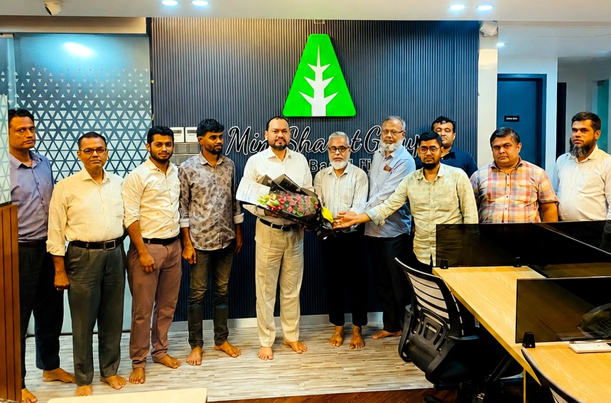 বিজনেস লিডারশিপ এক্সিলেন্স’ সম্মাননা অর্জন: মোহাম্মদ সোহাগকে মীম শরৎ গ্রুপের কর্মকর্তাদের ফুলেল শুভেচ্ছা
