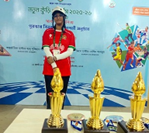 নারায়ণগঞ্জের সিদরাতুল মুনতাহা নতুন কুঁড়ি দাবায় রানার্সআপ