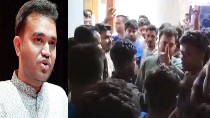 ফতুল্লায় ওসি’র রুমে ঢুকে, থানার ইট খুলে নেয়ার হুশিয়ারি এনসিপি নেতা যুবায়েরের