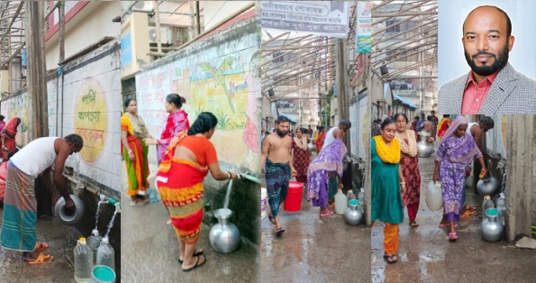 দেওভোগে পানির সংকট নিরসনে দিদার খন্দকারের উদ্যোগ