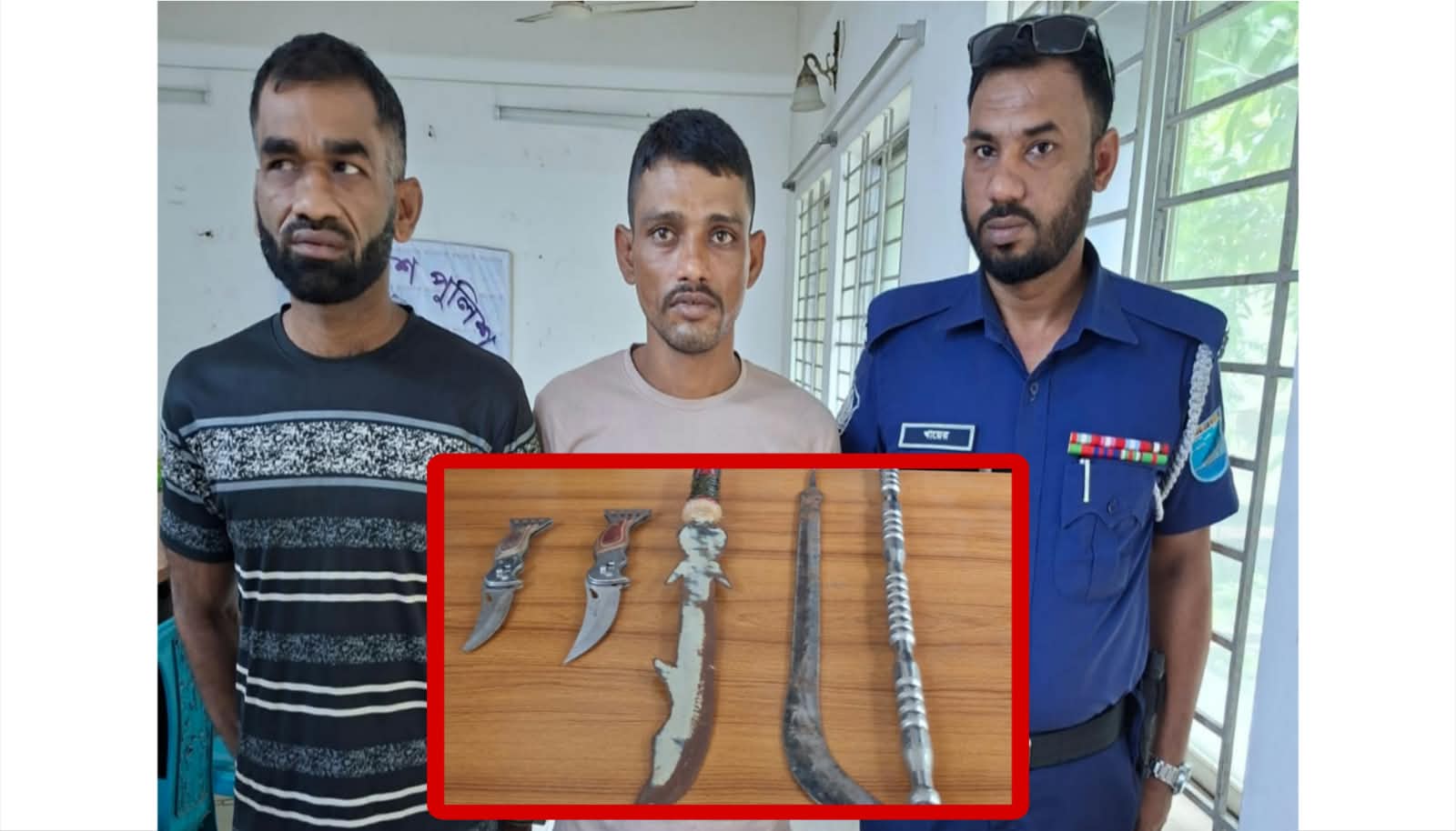 বন্দরে দেশীয় অস্ত্রসহ মামুন ডাকাতের দুই সহযোগী গ্রেফতার, অস্ত্র উদ্ধার