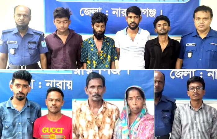 সিদ্ধিরগঞ্জে পুলিশের অভিযানে ৯ জন গ্রেপ্তার, ৮০ লিটার চোলাই মদ উদ্ধার